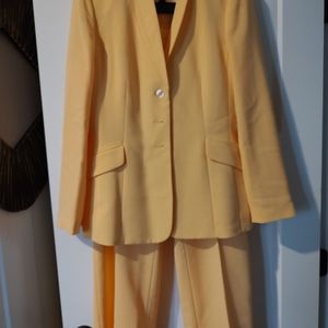 2 piece canary yellow pantsuit
